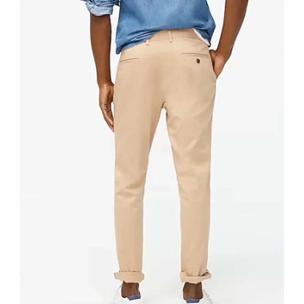 NWT J. Crew Factory Men's Athletic Slim-Fit Chino Pant British Khaki Size 34x32